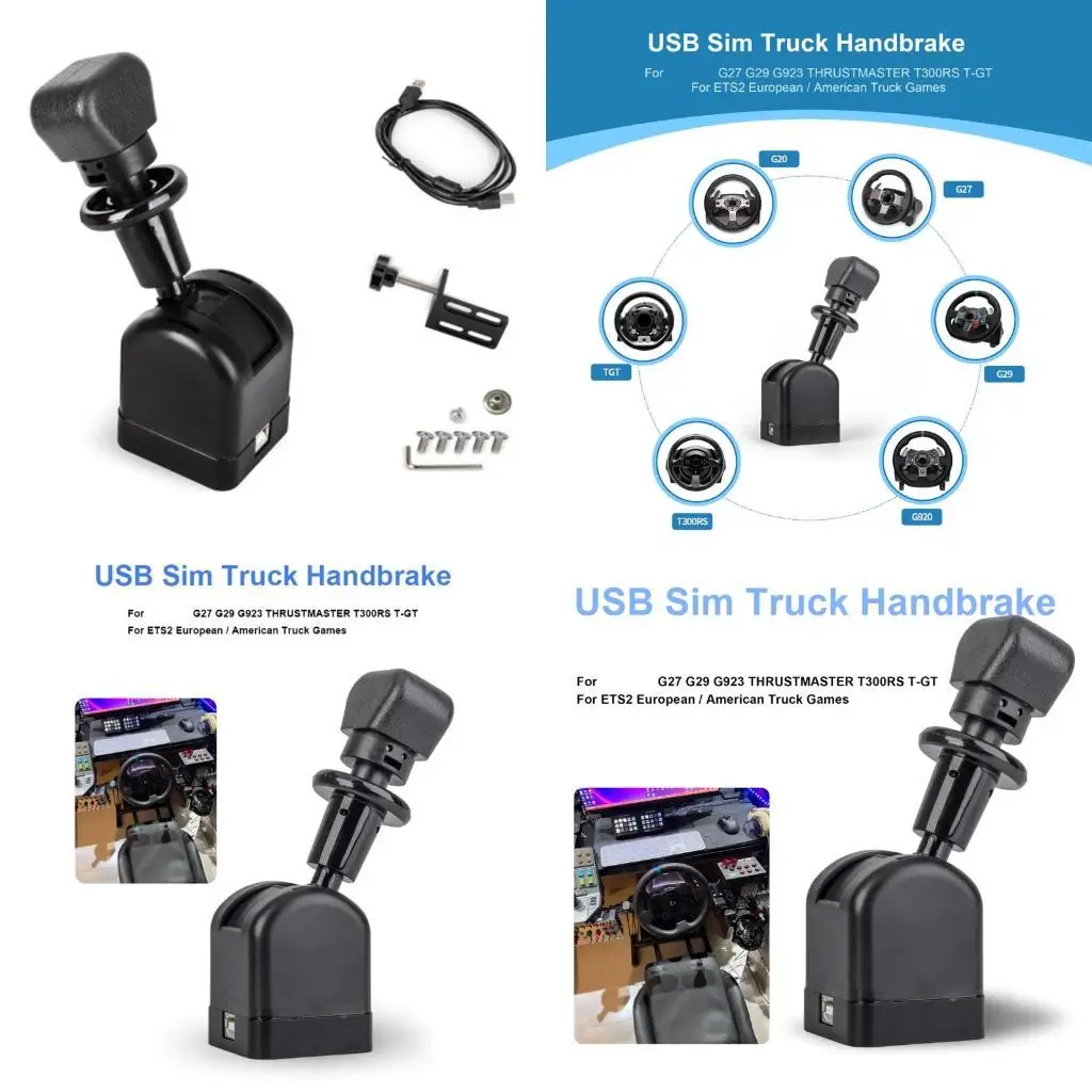 

02DE High Durability Responsive Simulator Racing Handbrake With 10ms For G27 G29 G923 Game Realistic Driving Feedback