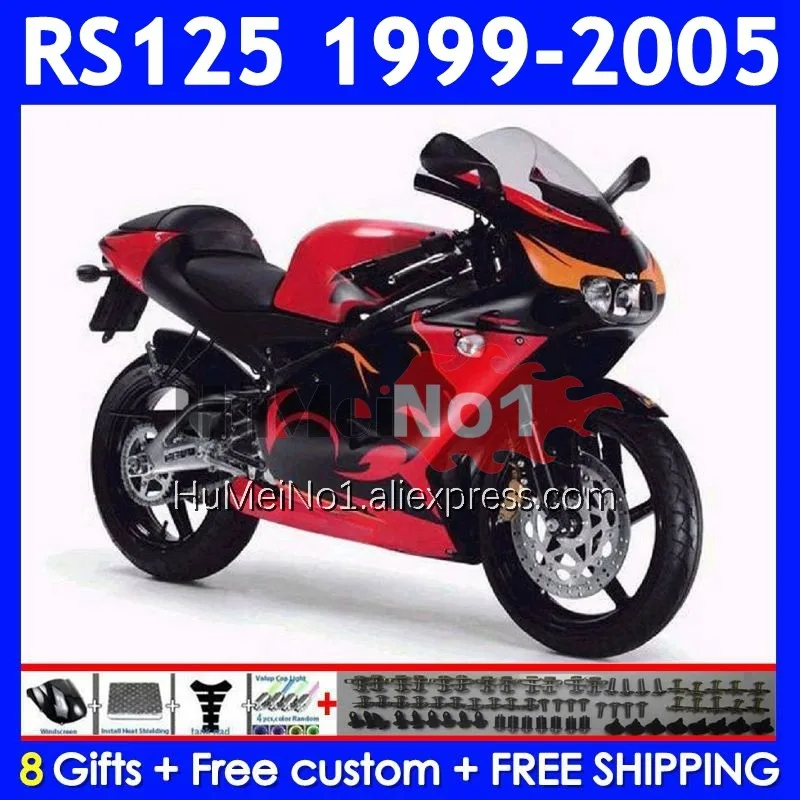 RS125R For Aprilia RS 125 R RR RS4 RS-125 311No.1 RS125 Factory red 99 00 01 02 03 04 05 1999 2000 2001 2002 2003 2005 Fairing