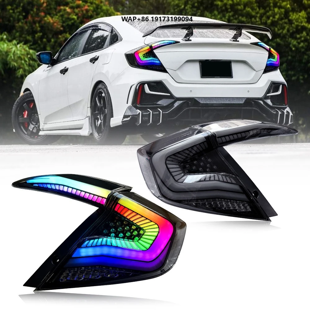 

Factory Supply New 12V RGB LED Modified Running Taillight Assembly Full Led Tail Light for Honda-Civic 2016-2021