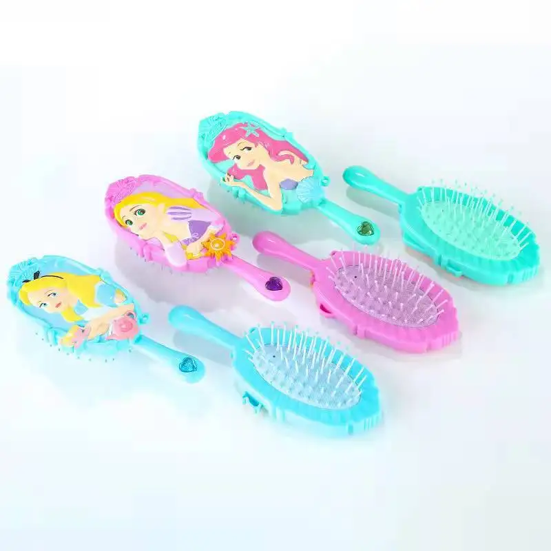 Disney Princess Combs Ariel Rapunzel Cartoon Anime Figures Air Cushion Massage Comb Hairdressing Tool Kids Girls Birthday Gifts