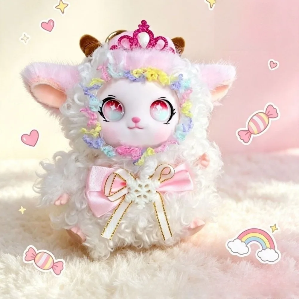 Cute Hanging Curly Lamb Keychain Ornaments Decoration Plush Sheep Pendant Kawaii Delicate Plush Doll Pendant Gift For Girls