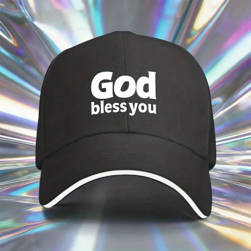 God Bless You Baseball Cap Unisex Simple Lightweight Adjustable Outdoor Sun Hat Gift
