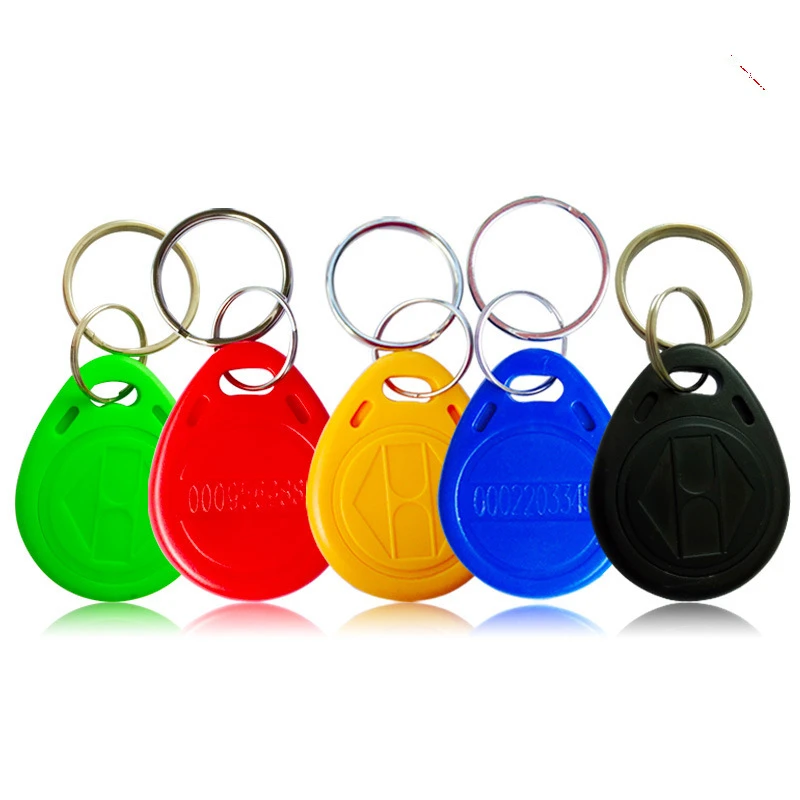 10Pcs 125KHz RFID Key Fob EM4100 TK4100 Proximity ID Card Tag Read Only ABS Waterproof Token Door Access Control System
