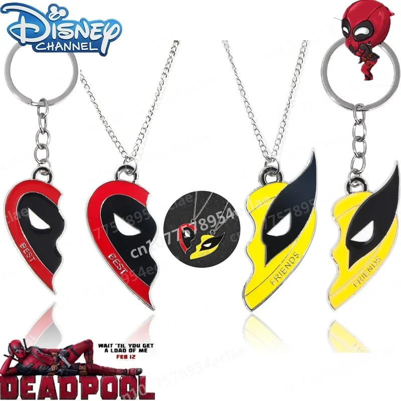 

Disney Deadpools Wolverine Peripheral Necklace Alloy Dripping Oil Necklace Accessories Kid Toy Backbag Keychain Gift Wholesale