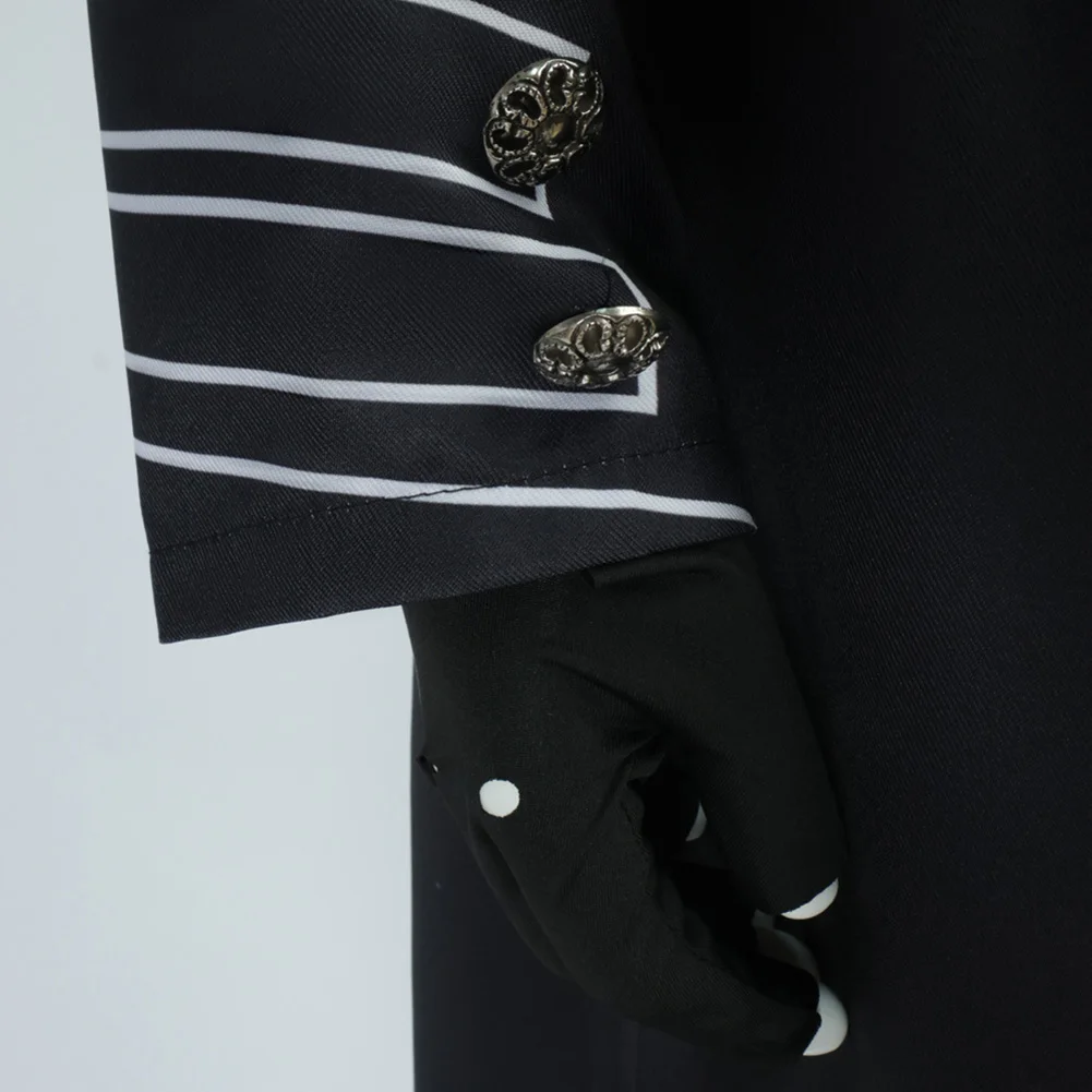 เกมDMC 5 Vergilคอสเพลย์สีดําเครื่องแต่งกายชุดผู้ใหญ่ผู้ชายRoleplay Topกางเกงเสื้อถุงมือชุดปลอมตัวฮาโลวีนCarnival Party