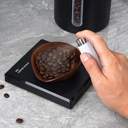 IKAPE Coffee Bean Dosing Cup and RDT Spray Bottle Set, Walnut Dosing Vessel, Single Dose Measuring Tray Kit, Coffee Lover Gift