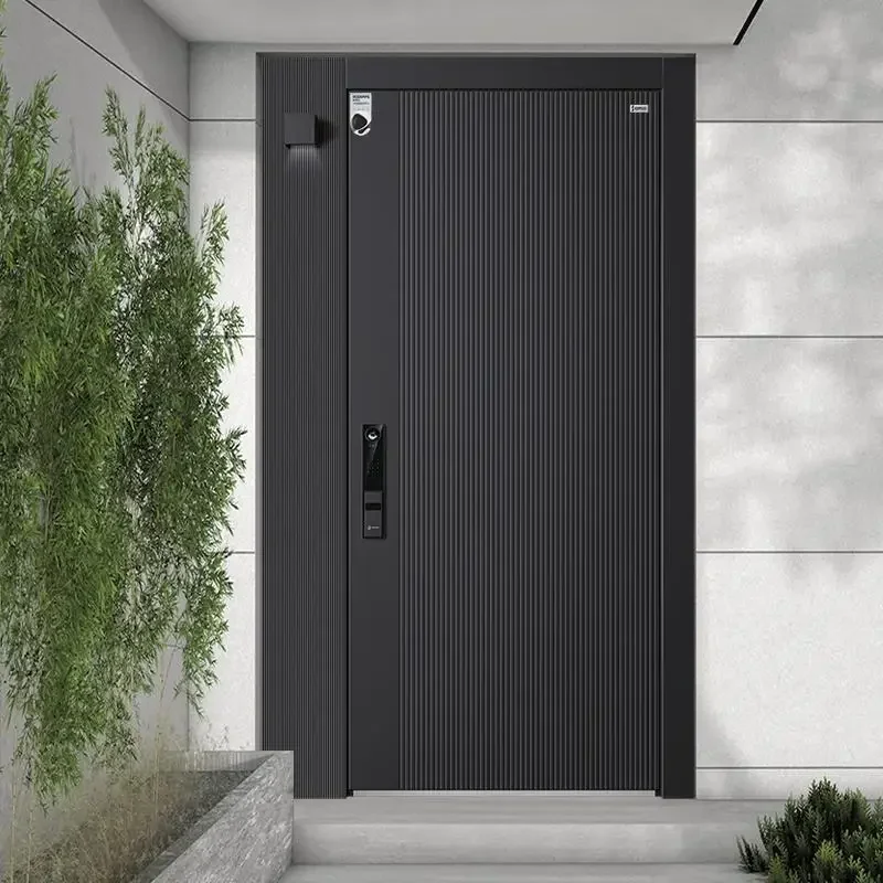 %T* High End Heavy Duty Bulletproof Hinged Door Finely Designed Aluminum Alloy Entrance Doors Noise Reduction Villa Front Doors