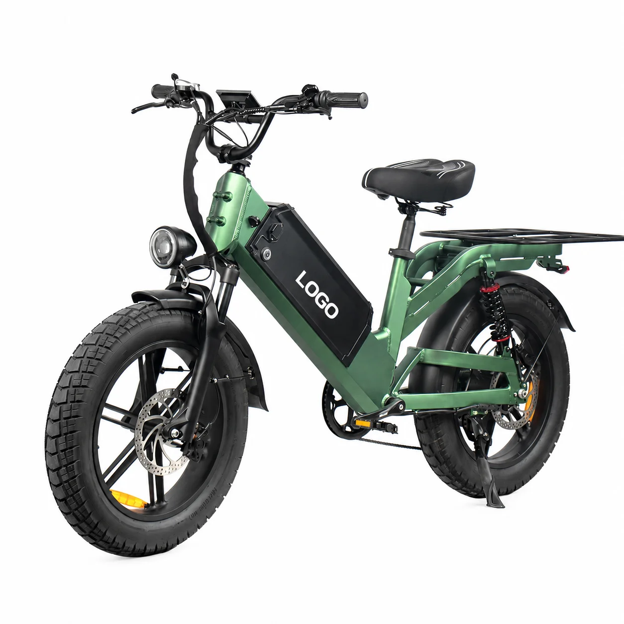 Custom D55 Electric Bike 20inch Fat Tire 48V 250W-1000W Aluminum Frame 7-Speed Full Suspension Disc Brake E-Bike