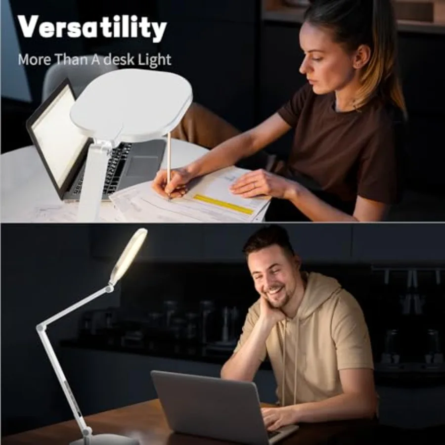 LED Desk Lamp for Home Office Professional Eye-Caring Diffused Desk Light 3 Color 10 Brightness Computer Light Dimmable Office