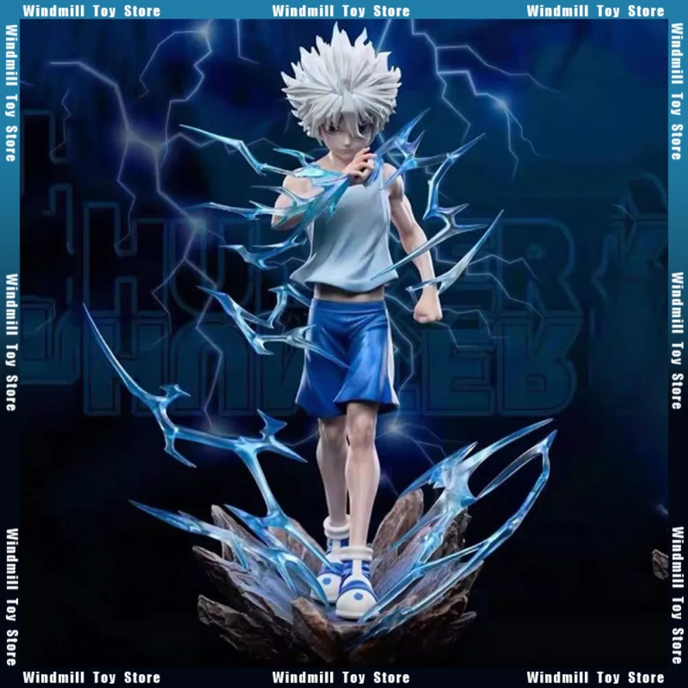 22cm Killua Zoldyck HUNTER×HUNTER Figure Anime Peripheral PVC Kawaii Cute Action Figure Desktop Ornament Model Crafts Gifts Toys