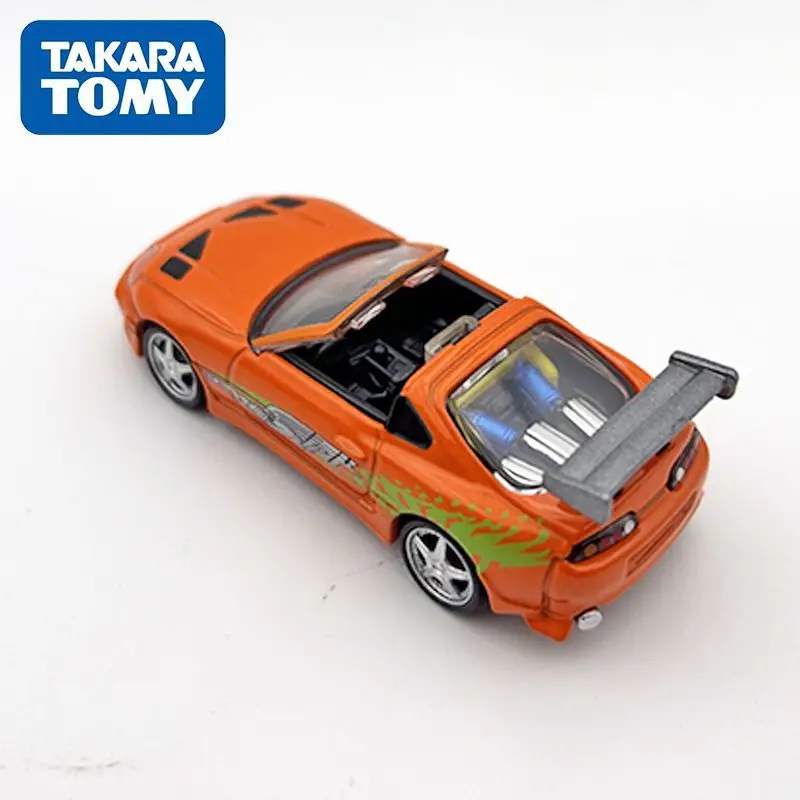 تاكارا تومي الصندوق الأسود TPU03 سريع غاضب تويوتا سوبرا الكلاسيكية سبيكة سيارة لعبة مجسمة هدية للأولاد جمع #3