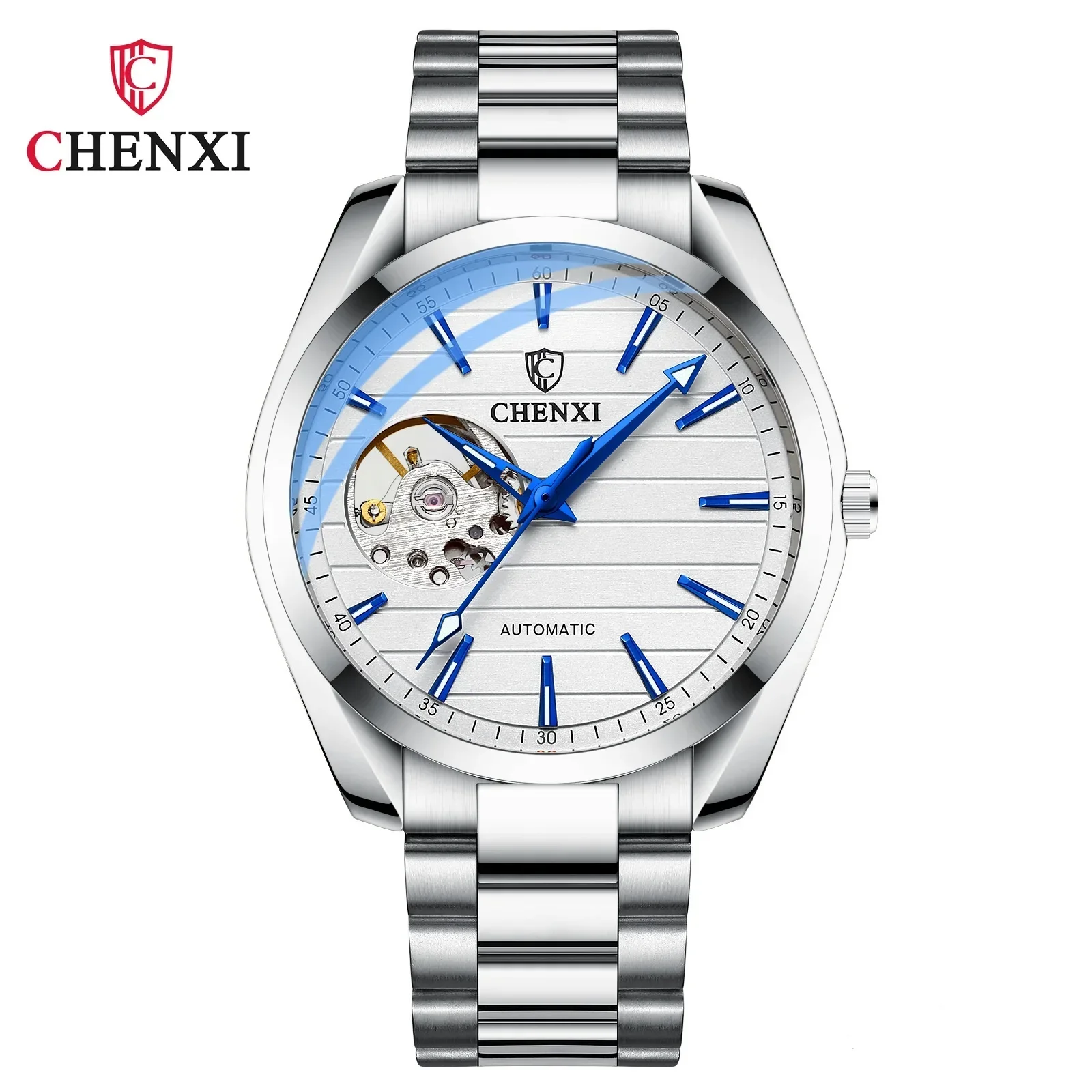 CHENXI Top Brand Luxury Gold Men Watches Sapphire Glass Stainless Steel Band Automatic Mechanical Wristwatches Men Reloj Hombre