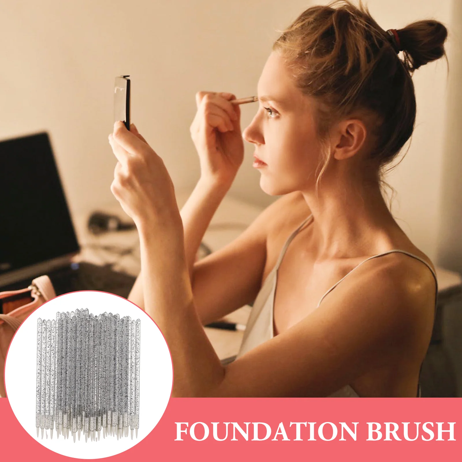 Einweg-Eyeliner Schatten-Detail-Mascara Lippenkonturierung Schwarzer Kunststoff-Applikator Feine Weiche Spitzen Präzisionsanwendung