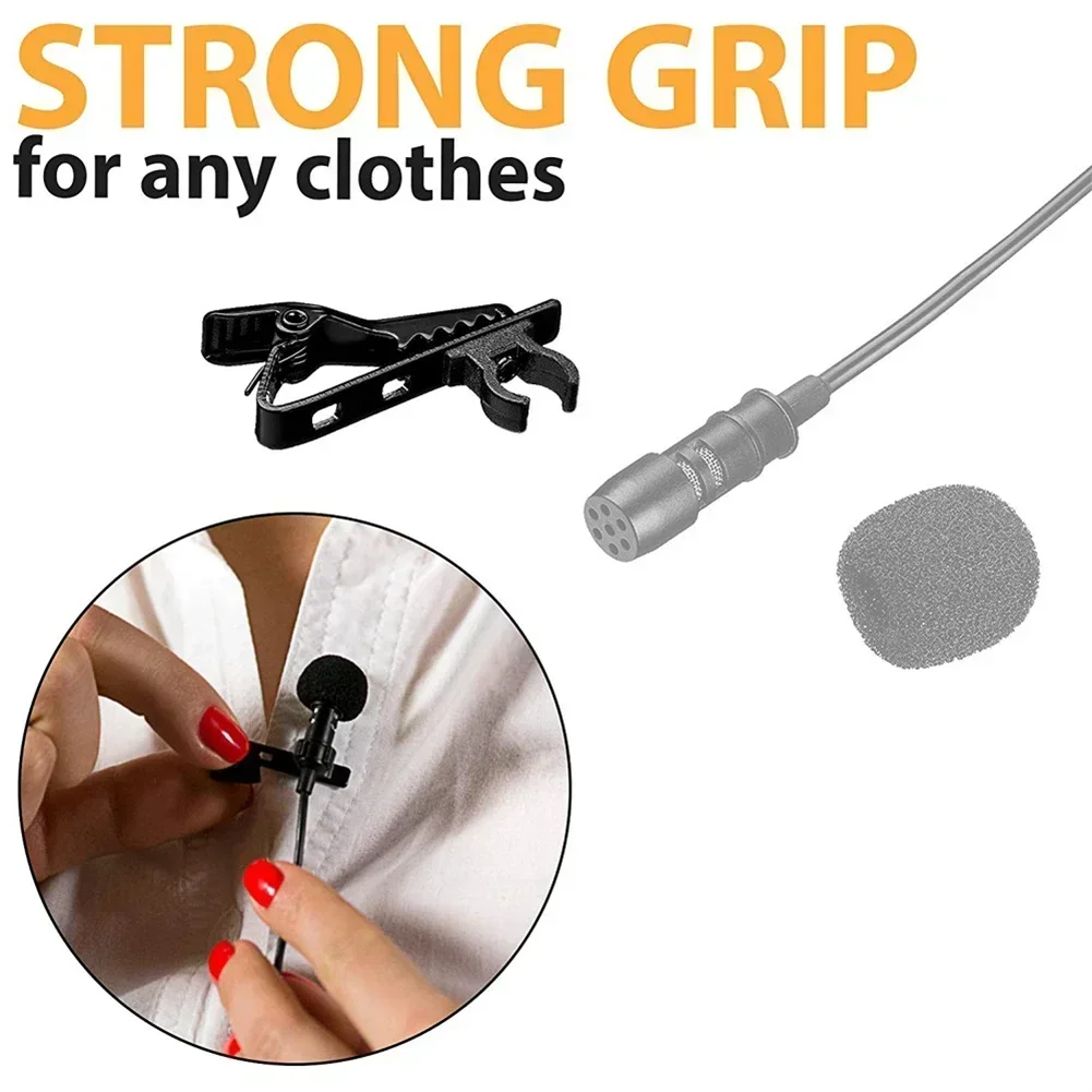 10pcs Universal Lavalier Mic Clip Lapel Collar Clothes Tie Lightweight Microphone Clamp Metal Holder Mini Mic Support Clip Kit