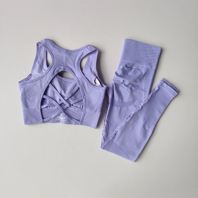 Nahtloses Top-Sport-BH-Set für Damen, professionelles Fitness-Tanktop-BH, stoßfester Lauf- und Yoga-Anzug, schöner Rücken-BH-Anzug – Detail 10
