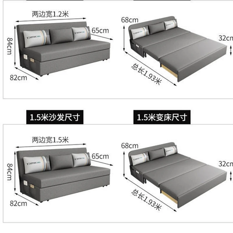 Podwójna składana rozkładana sofa dwufunkcyjna wielofunkcyjna relaks wygodna sofa minimalistyczny projektant Divano Mueble dom umeblowanie