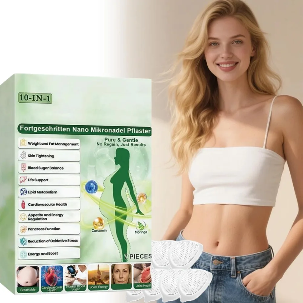

7pcs High Quality Nano Microneedle Firming Patch Women Abdomen Fat Management Slender Waist Sticker Moringa Weight Loss Sticker