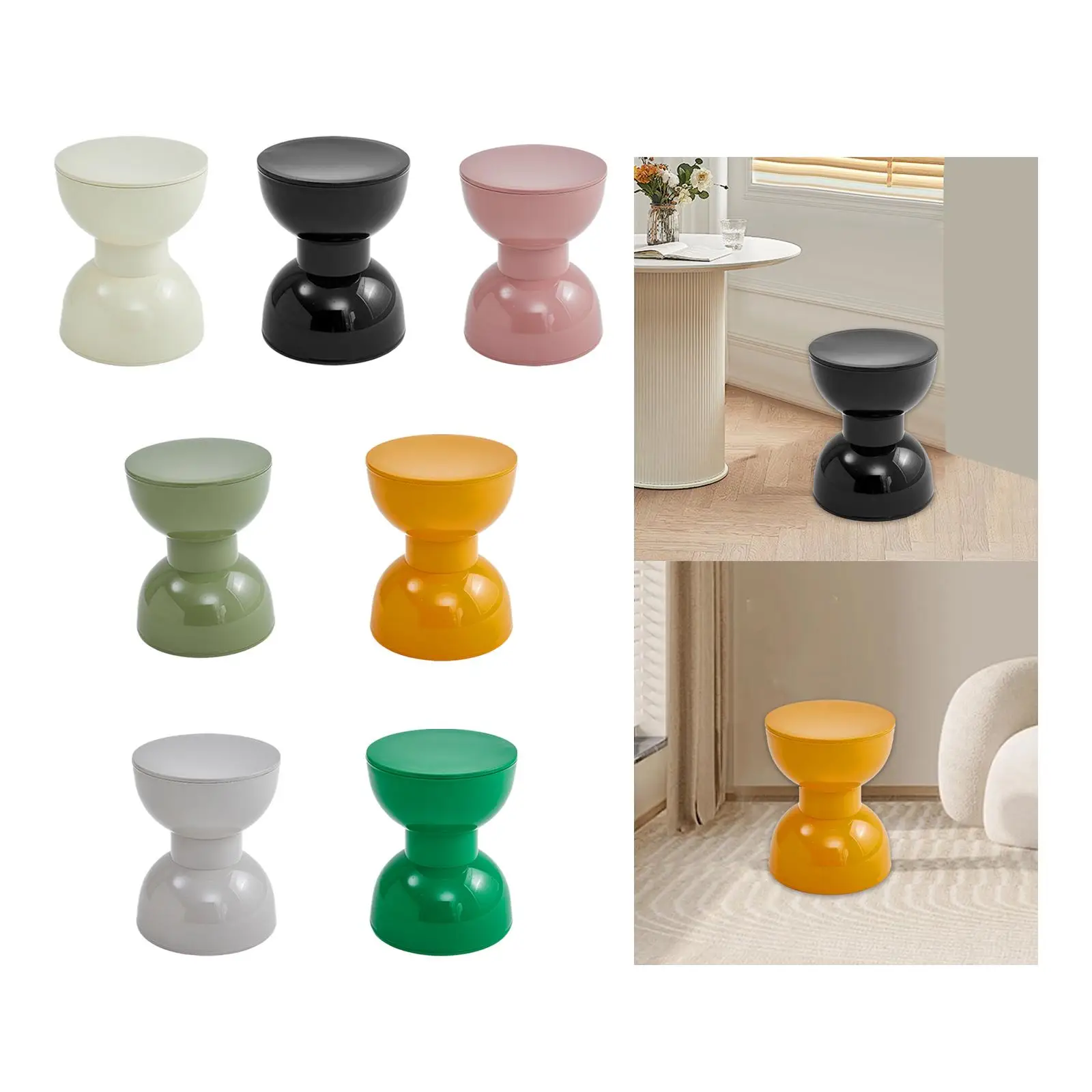 

Small Round Side End Table for Small Space Living Room Corner NightStand