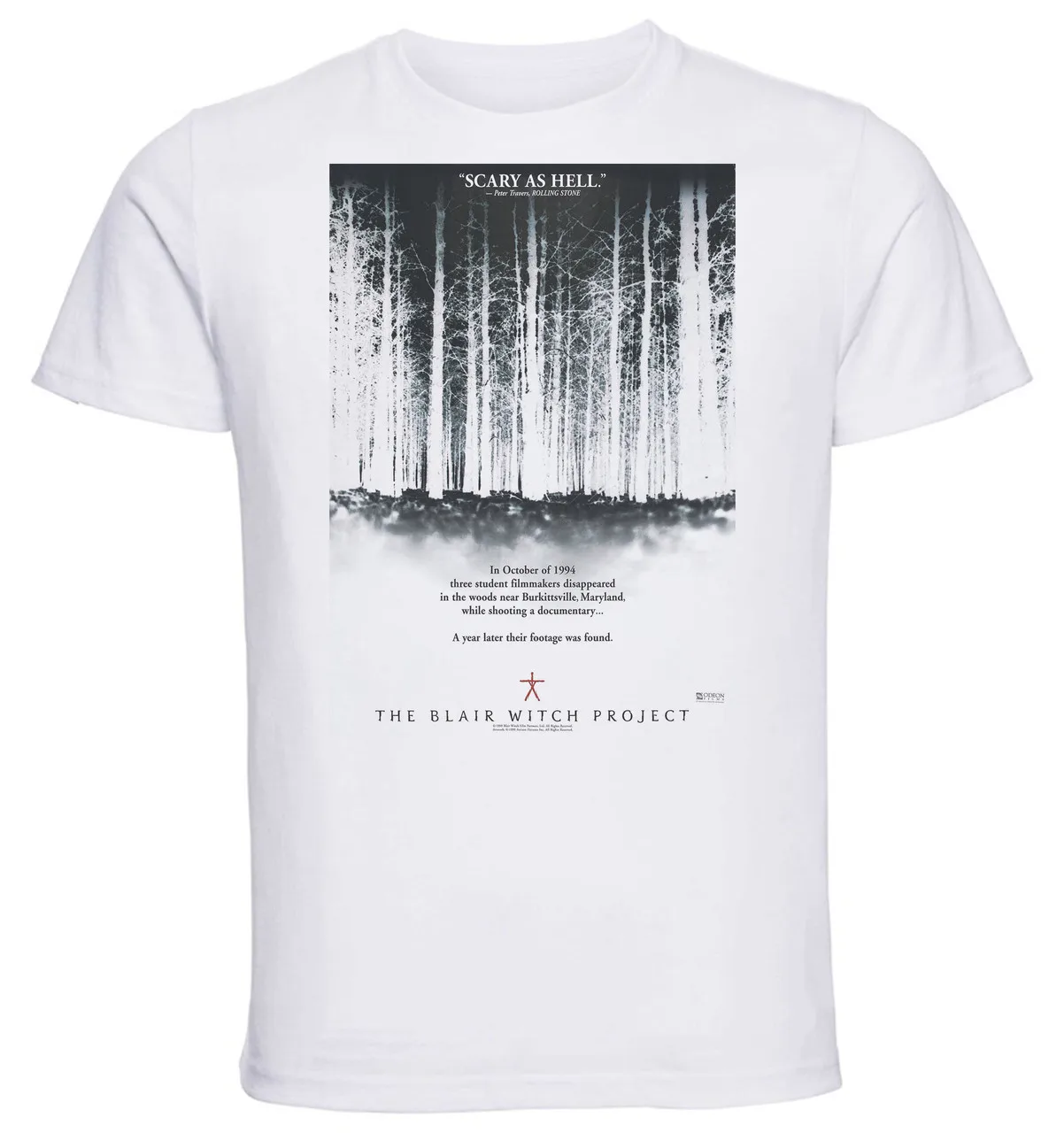 T-shirt Unisex - White - Playbill Film - The Blair Witch Project