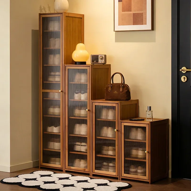 Multi-functional All solid wood multi-layer entrance shoe cabinet indoor shelf shoe rack
