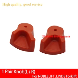 Bouton (L + R) 9000002176 et 9000002175 pour camion NOBLELIFT PET15, ou 11335270300 et 11335270301 pour LINDE MT15. 1 paire