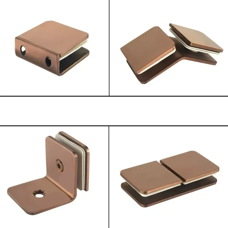 

Rose Gold 304 Stainless Steel Glass Fixing Clip G8262 - Durable Glass Holder for Home Improvement