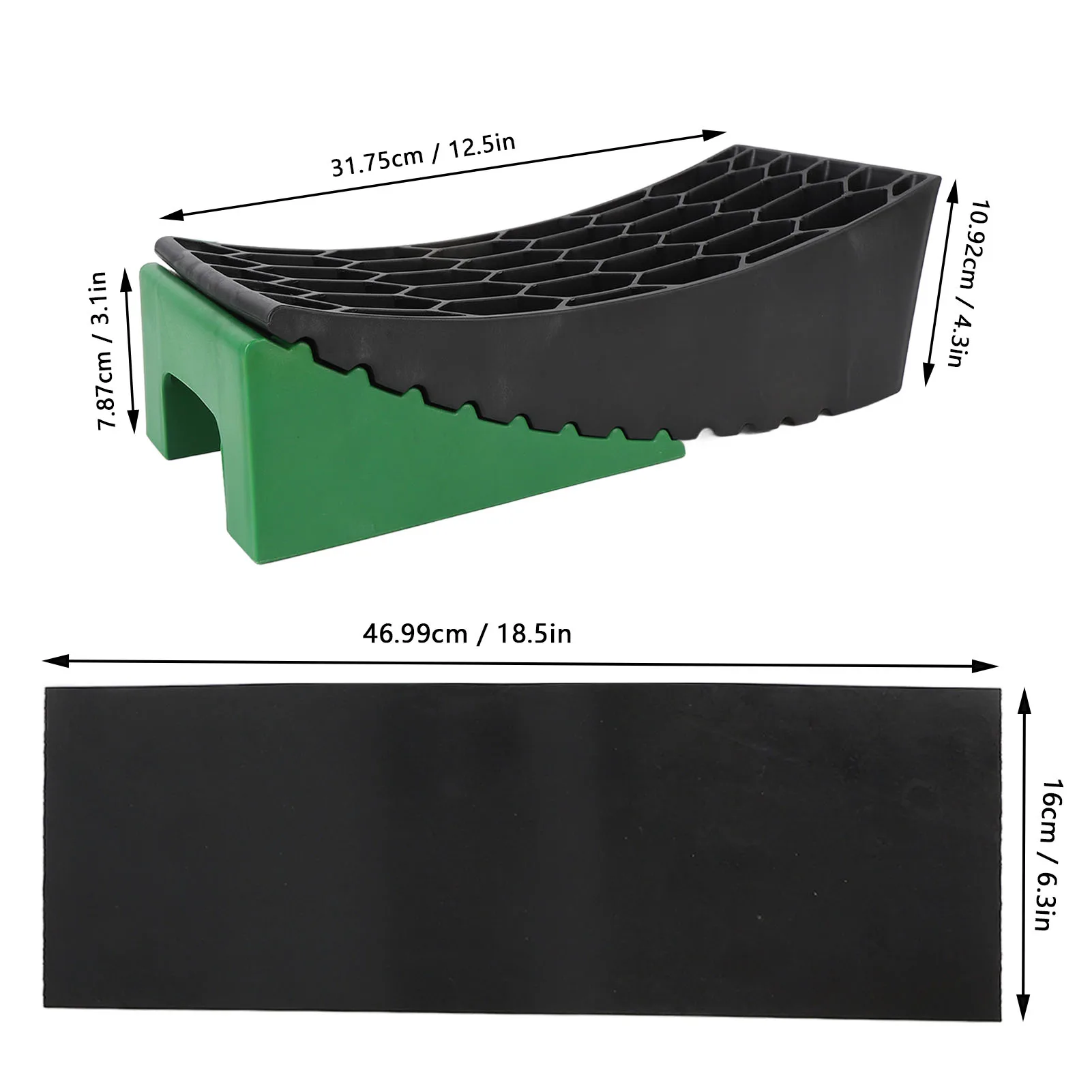 6Pcs RV Curved Leveler Friction Resistant Pressure Proof Lightweight Portable Campervan Curved Leveling Block for Travel Trailer