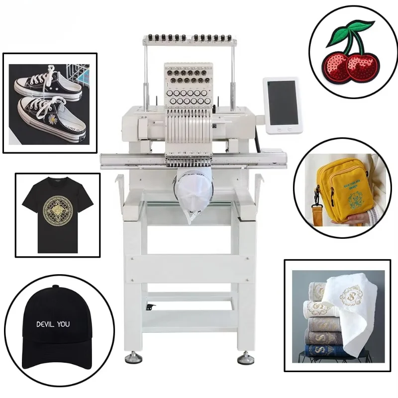 Factory Price Fully Automatic Industrial 12 Head Multi Function High Speed Computer Embroidery Machine for Sale Wholesale