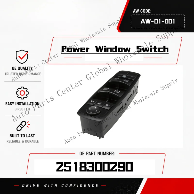 Z+ 2518300290 Master Power Window Switch for 2006-2011 Mercedes-Benz ML350