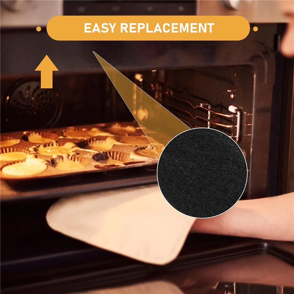 For PUREAIR 5304512502 Compatible Microwave Air Filter Black Activated Carbon Mesh Filter 4 Count Long Lasting