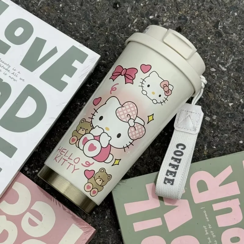 

Hot Salelarge Capacity Cute Student Insulated Cup Portable Straw Car Water Cup Stainless Steel Cup Coffee Cup Girl Birthday Gift