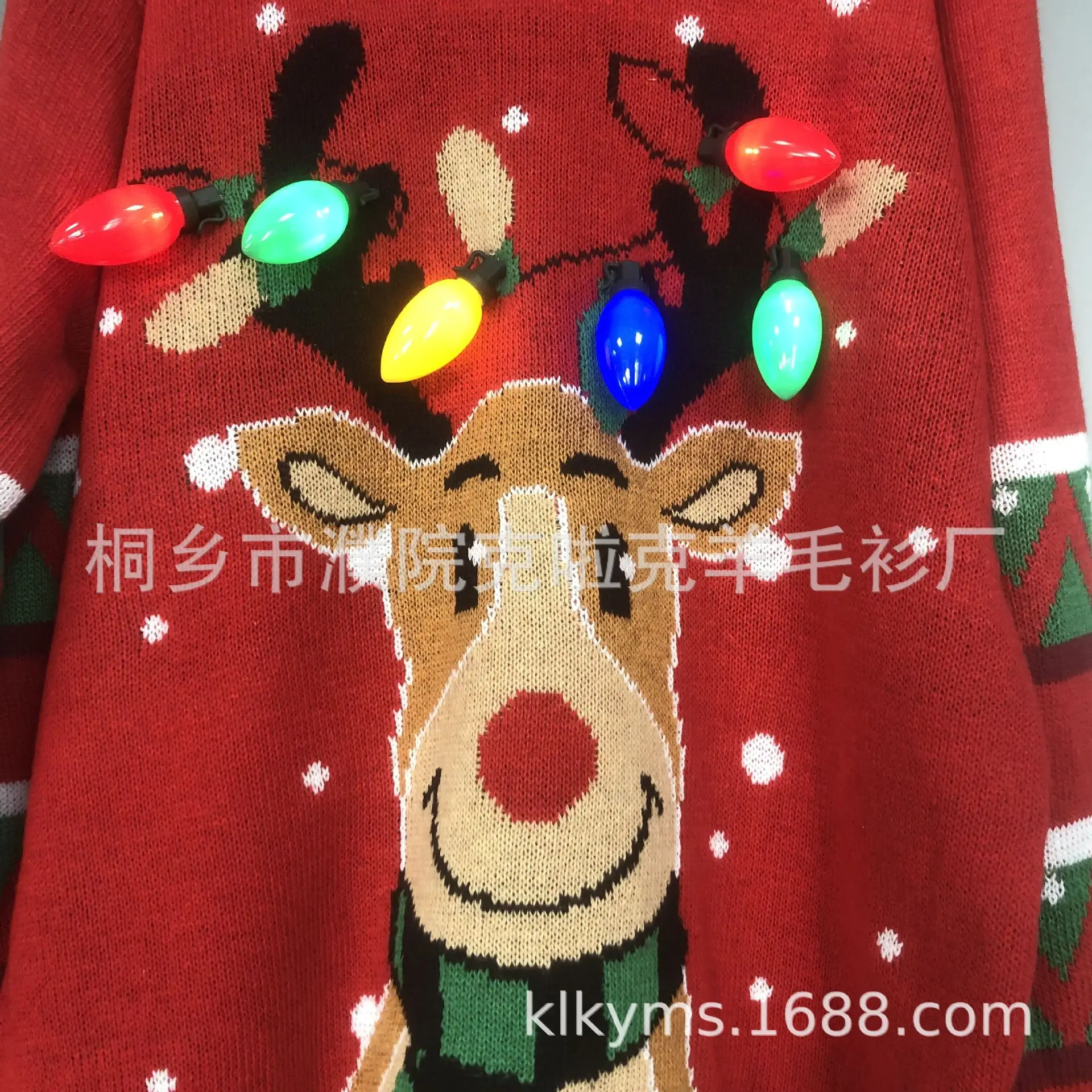 Divertente carino renna unisex Natale maglione appiccicoso coppie 2025 nuovo brutto maglione di Natale donna uomo 2025 maglione di Natale illuminato