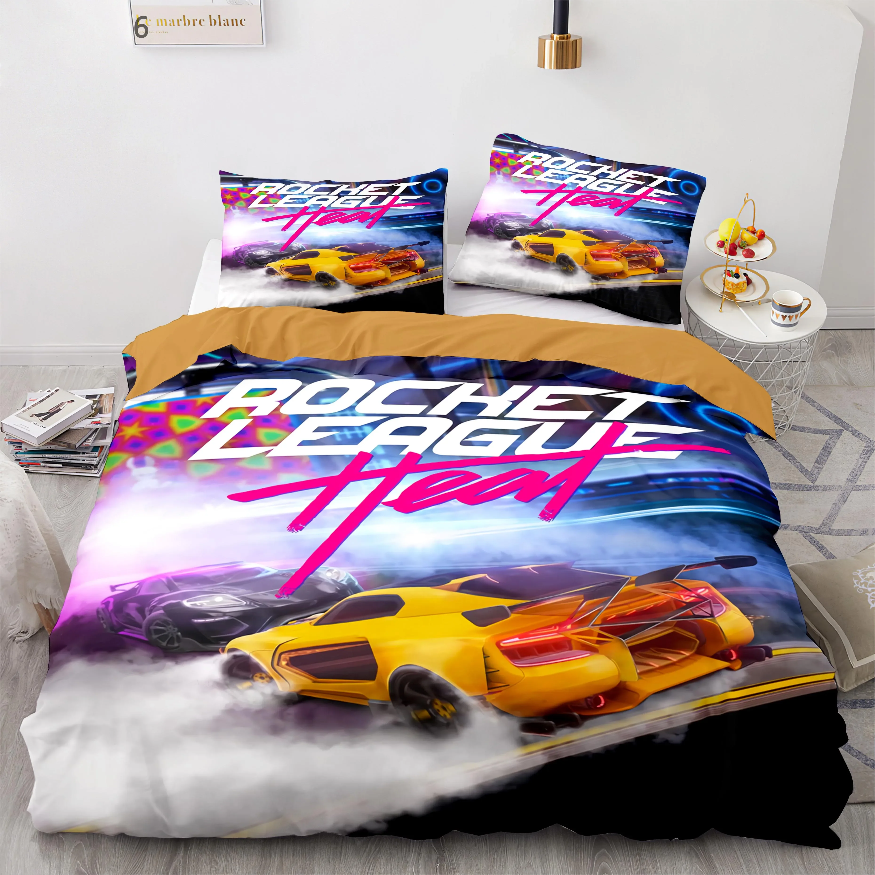 Rocket League Bedding Set Bedspread Single Twin Full Queen King Size Car Rocket League Bed Set Children's Bedroom Duvet cover