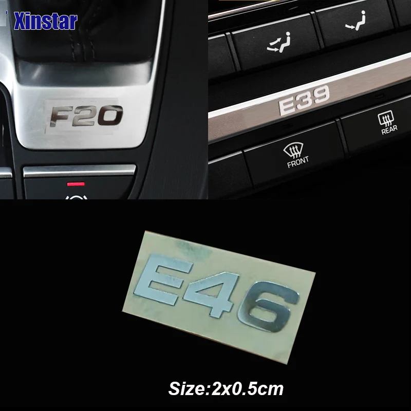 

5Pcs Stainless Steel Car Decals Sticker For BMW E30 E34 E36 E39 E46 E60 E87 E90 F10 F20 F30
