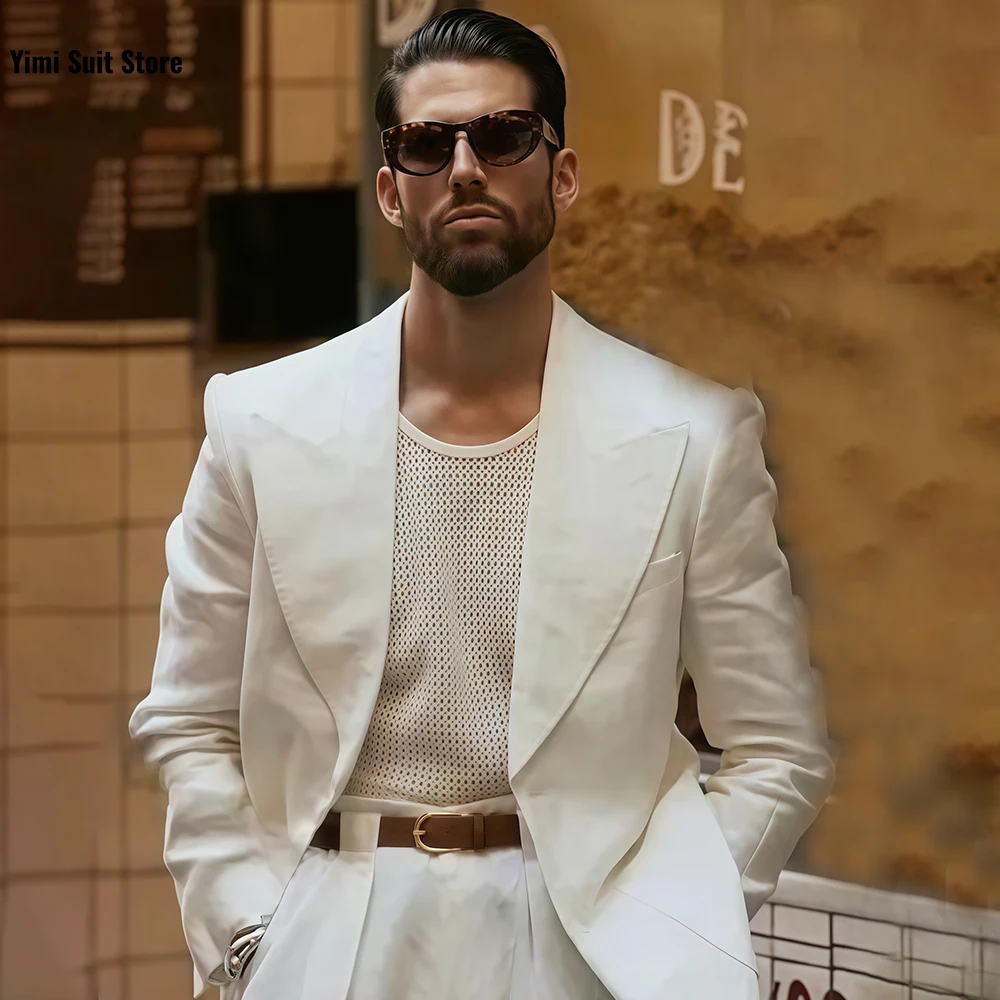 

Casual Men Suits One Breasted Peak Lapel 2 Piece High Quality Daily Office Business Men's Clothing Men Suits Jacket+Pants