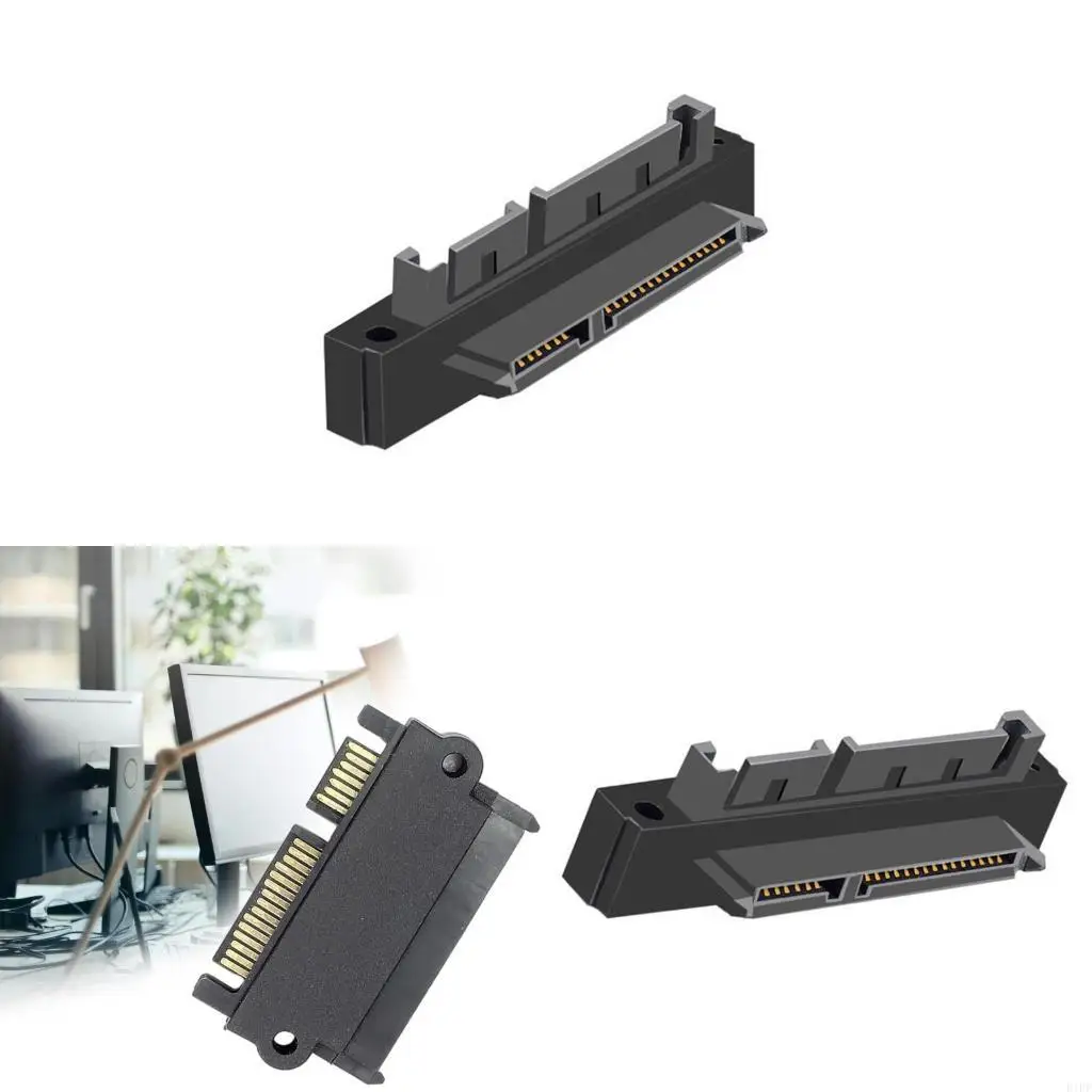 E1PF SATA90 Degree Angled Adapters 90 DegreeSATA Male to Female Adapter Changer For Hard Disk Drive Connection Enhancement