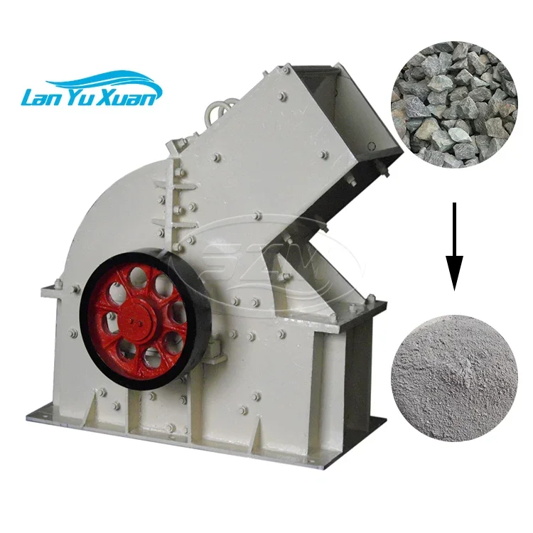 PC200*300 Small Hammer Mill Stone Crusher, Hammer Crusher Rock Coal Limestone Glass Clay Gold Impact Heavy Mill Machine