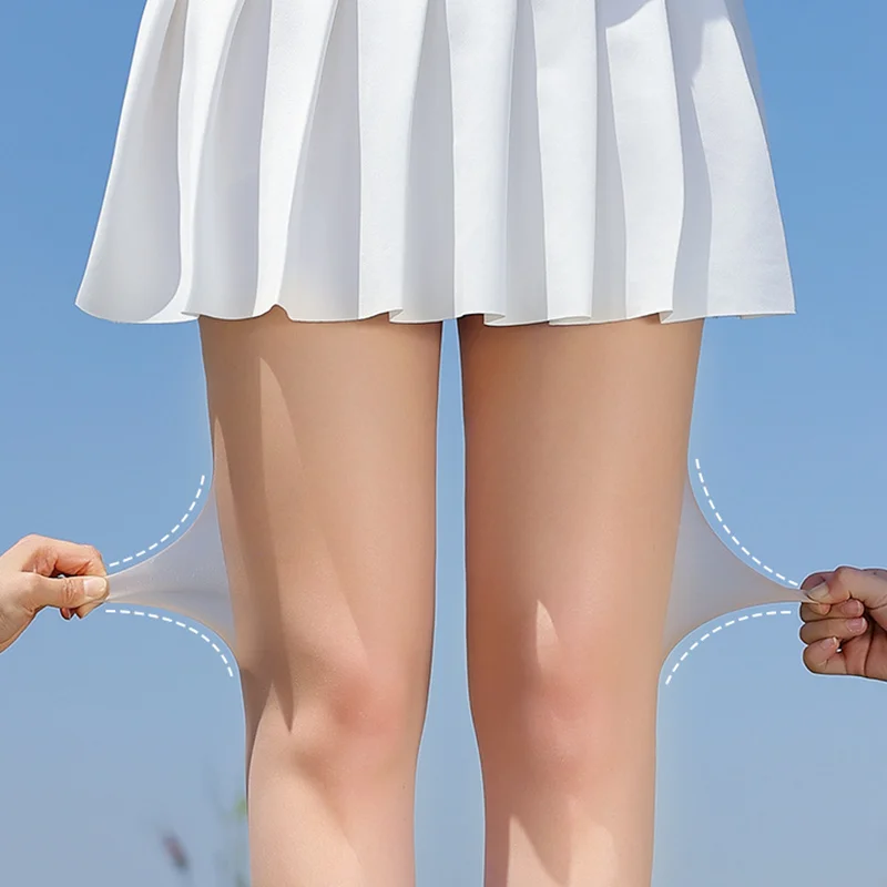 2025 Neue Sommer Eisseide Sonnenschutz Hohe Golfsocken Damenstrümpfe Atmungsaktive Rutschfeste Samt-Jumpsuits Sportsocken – Detail 9