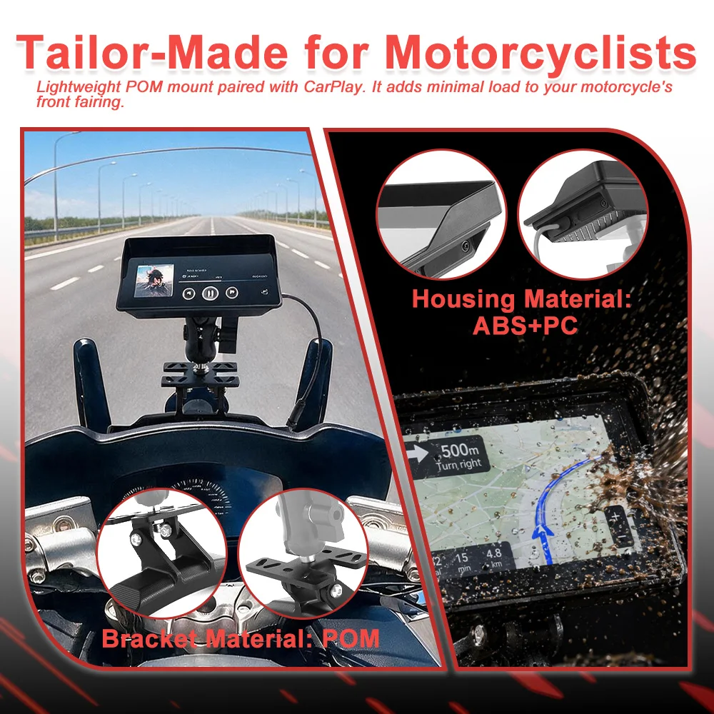 Motorcycle Carplay GPS Navigation Bracket System GPS Mount with CarPlay For ST1300 2002-2020 2021 2022 2023 2024 For Honda