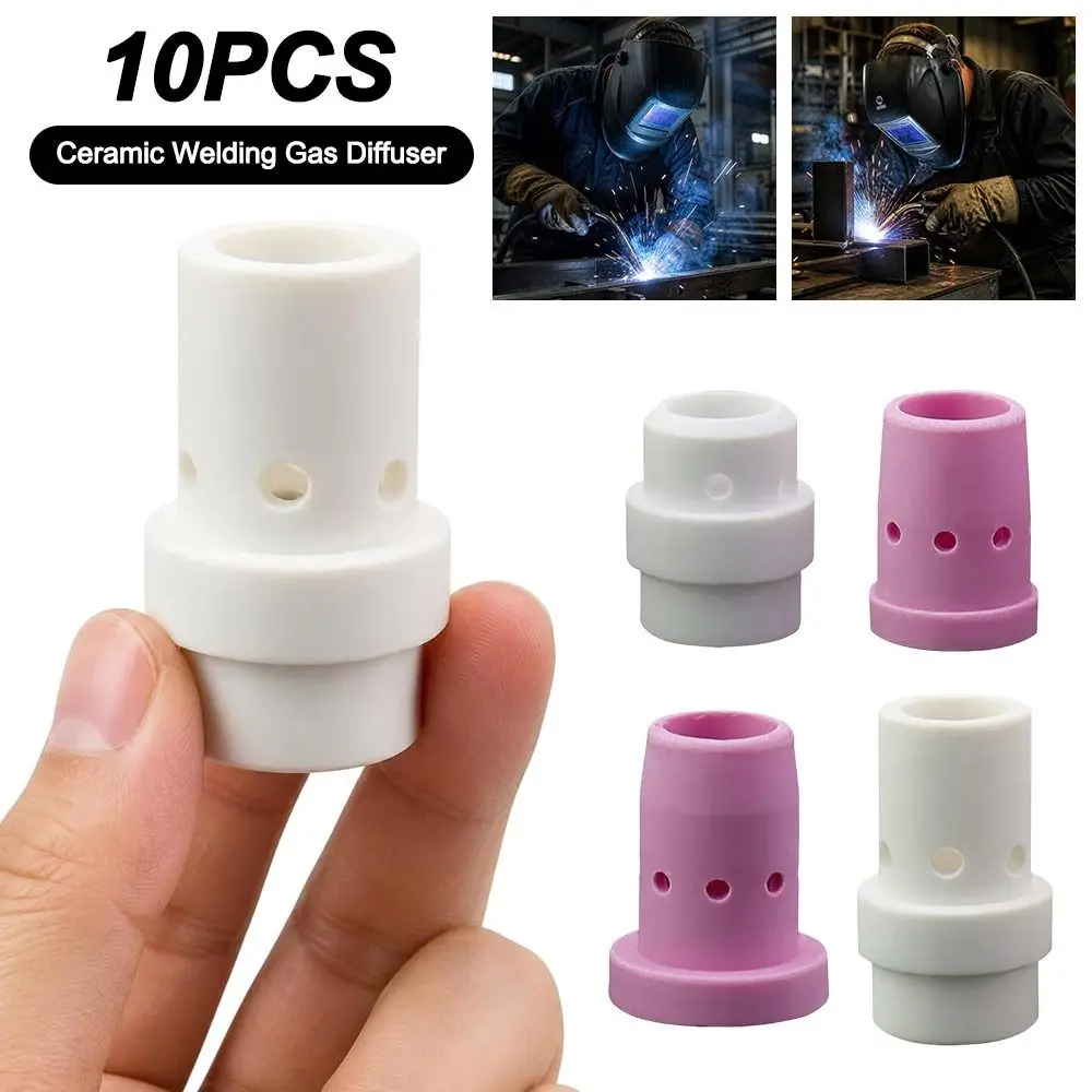 10Pcs 24KD 36KD Ceramic Welding Gas Diffuser 350A 500A High Temperature Resistant Ceramic Current Shunt Ceramic Ring