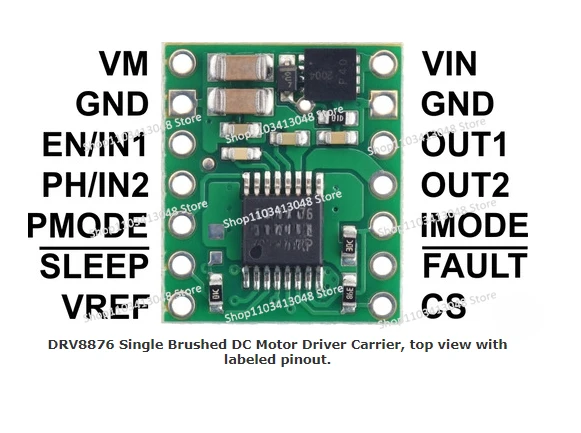DRV8876 Single Brushed DC Motor Driver Carrier 4036 Module