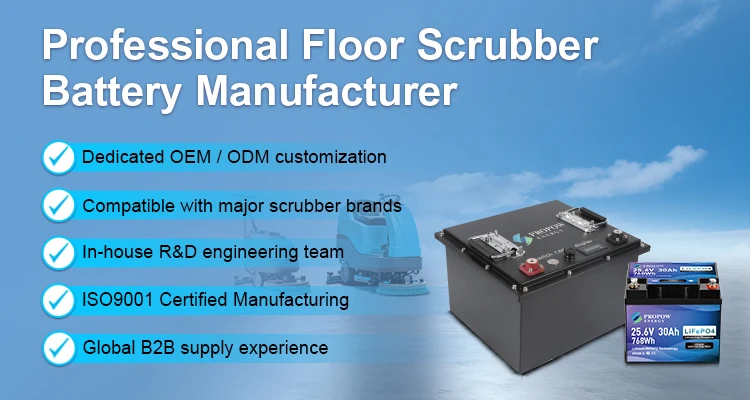 Floor Scrubber Lithium Battery 24V 20Ah 30Ah 60Ah 80Ah 105Ah 150Ah 160Ah 210Ah Lithium Ion Battery For Floor Scrubber