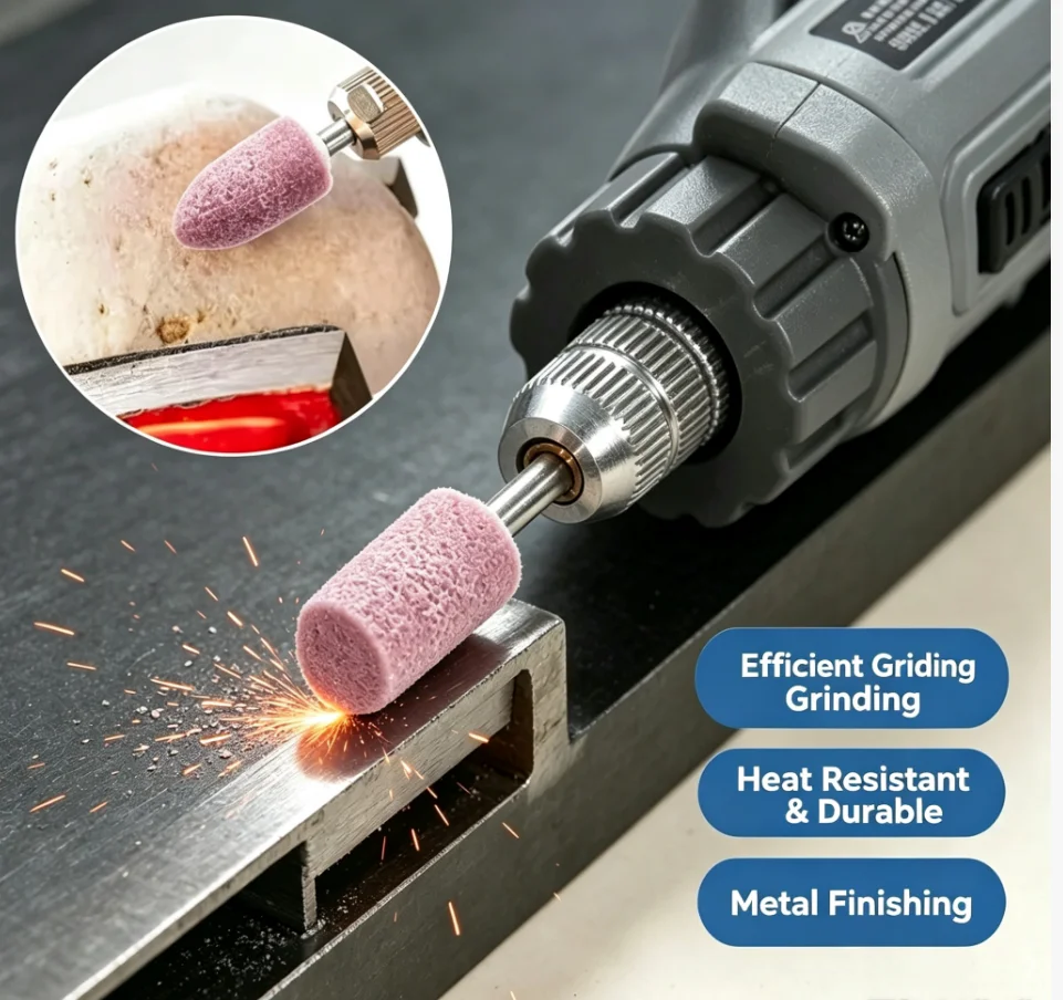 10pcs Abrasive Polishing Head For Rotary Tools Grinding Stone Wheel Head Tools for Jewelry Making & Metal Polishing Power Tools