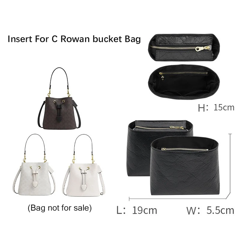 EverToner Fiber paper inner liner is suitable For Co-ch Row-n Bucket Bag inner liner bag pocket sorting organizer cosmetic bag