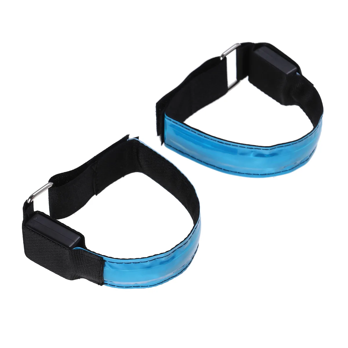 

2pcs Led Light Up Armband Fluorescent Reflective Bracelet Running Jogging Outdoor Safety Night Visibility Lightweight