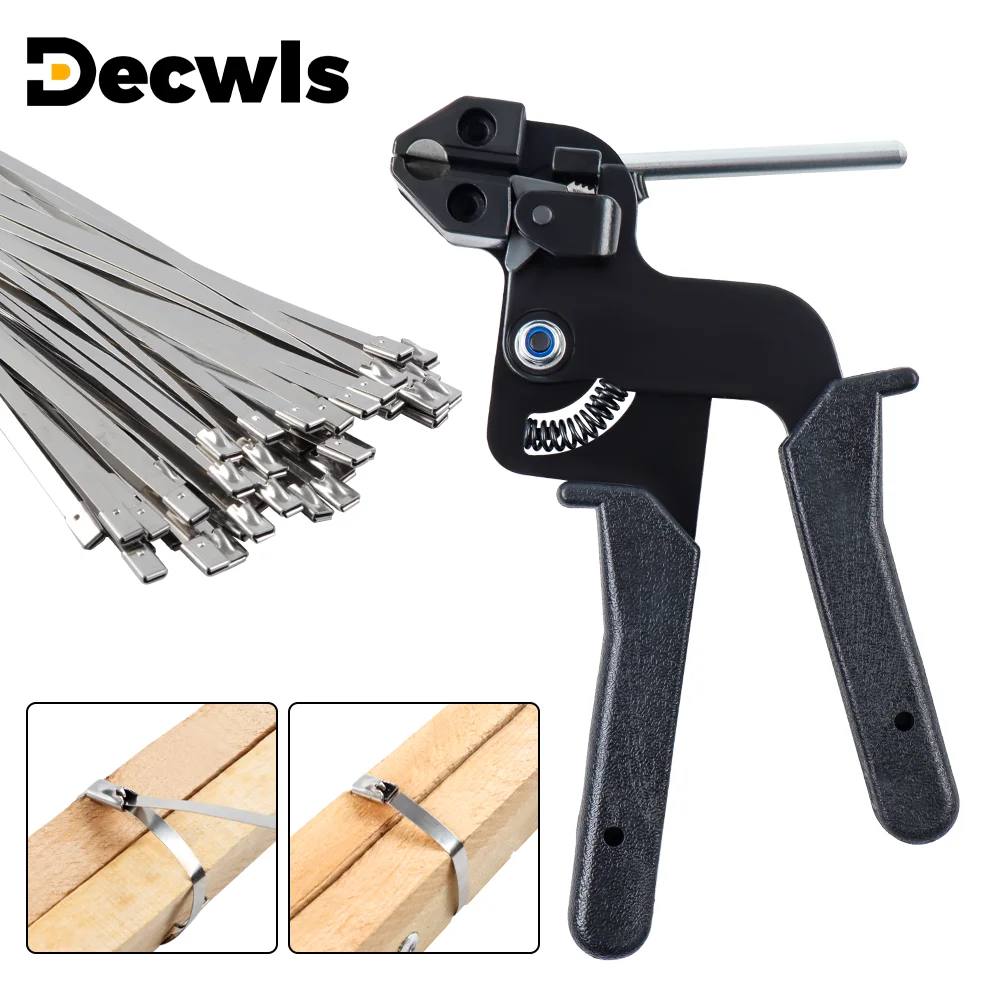 

Self-locking Cable Ties Plier with 150pcs Tie High-efficiency Fastening Strap Cutting Tool Automatic Cable Zip Tensioning Tool