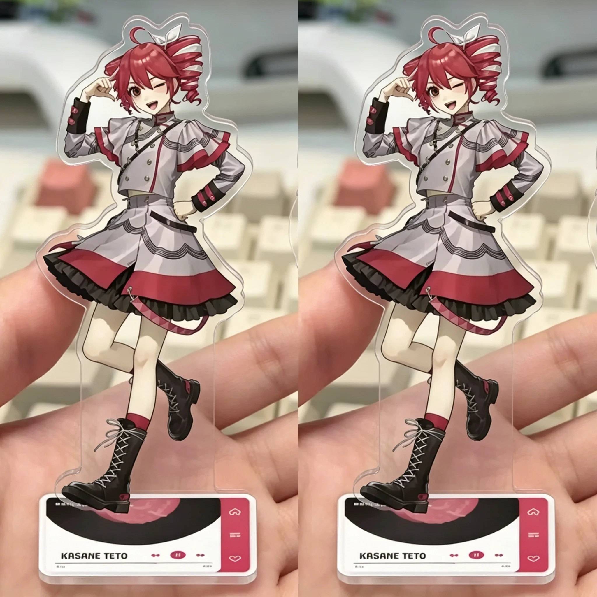 New Kasane Teto Acrylic Stand Figure Project Diva Anime Peripheral Brooch Keychain Cute Delicate Desktop Ornament Charm Gift