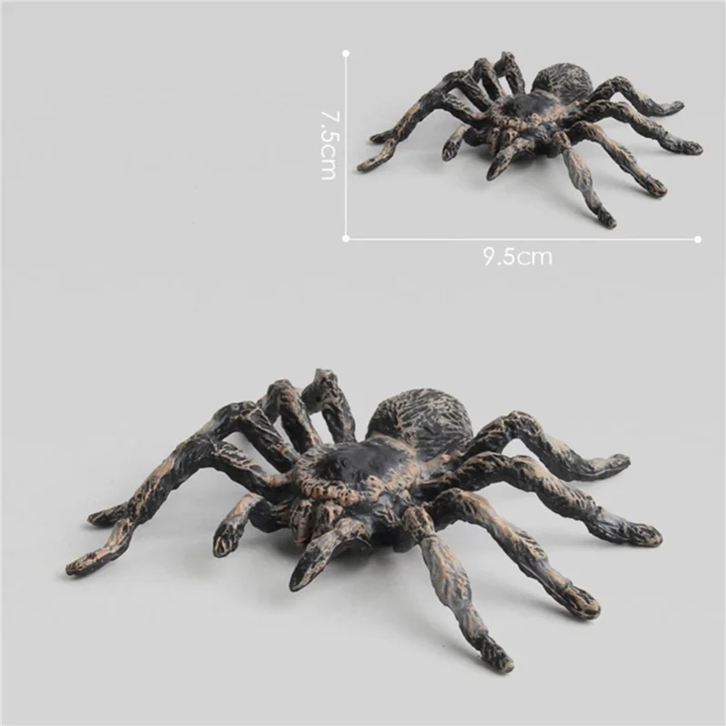 4 unidades 9,5 cm grande falso realista aranha inseto modelo divertido Halloween assustador adereço