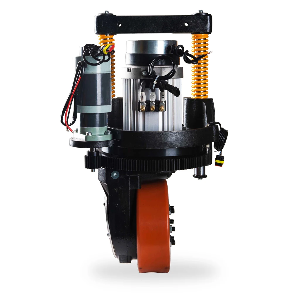 

KAD15ACL 24V 1500W AC DC Vertical Drive Wheel with Shock Absorber Steering Motor for Forklift Trolley Stacker 230mm AGV Wheel