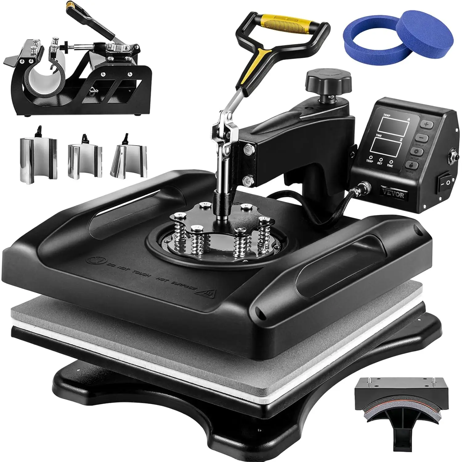 VEVOR-Heat Press Machine, 15x15, 8 em 1, Swing Away, para camisetas, caneca, chapéu, placa, boné, profissional